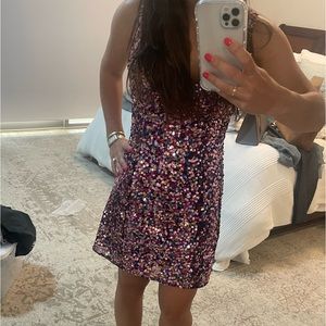 Majorelle pink sequin dress